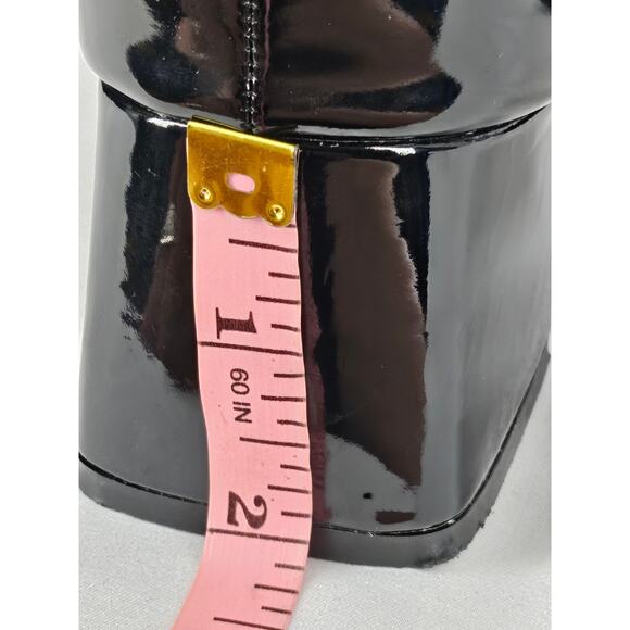 CIDER WOMEN'S BLACK PATENT LEATHER CHUNKY 2" HEEL MARY JANE SHOES SIZE 39 US 8.5 - Picture 11 of 11